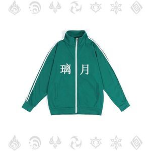 Japanese Genshin Impact Rizuki Track Jacket Green Sz L